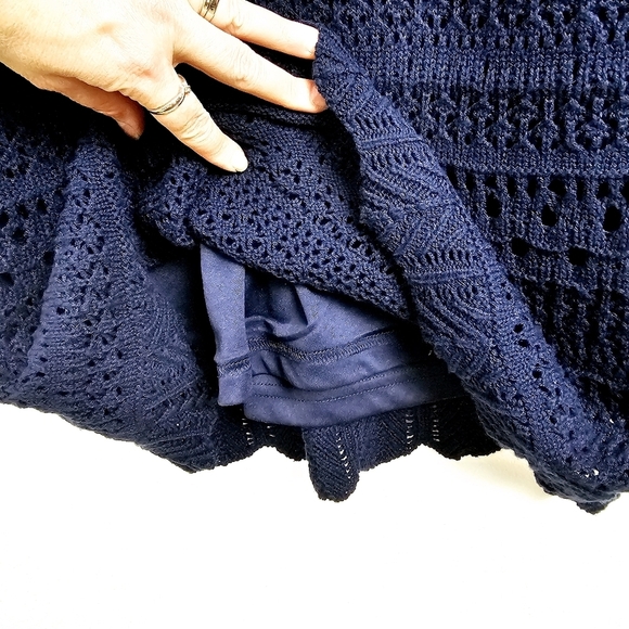 Maurices Navy Blue Crochet Knit Sleeveless Dress NWT - Picture 9 of 11